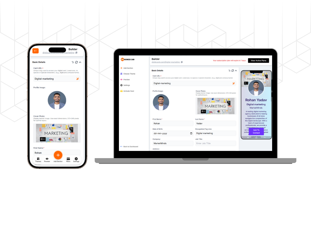 digital business card | virtual visiting card